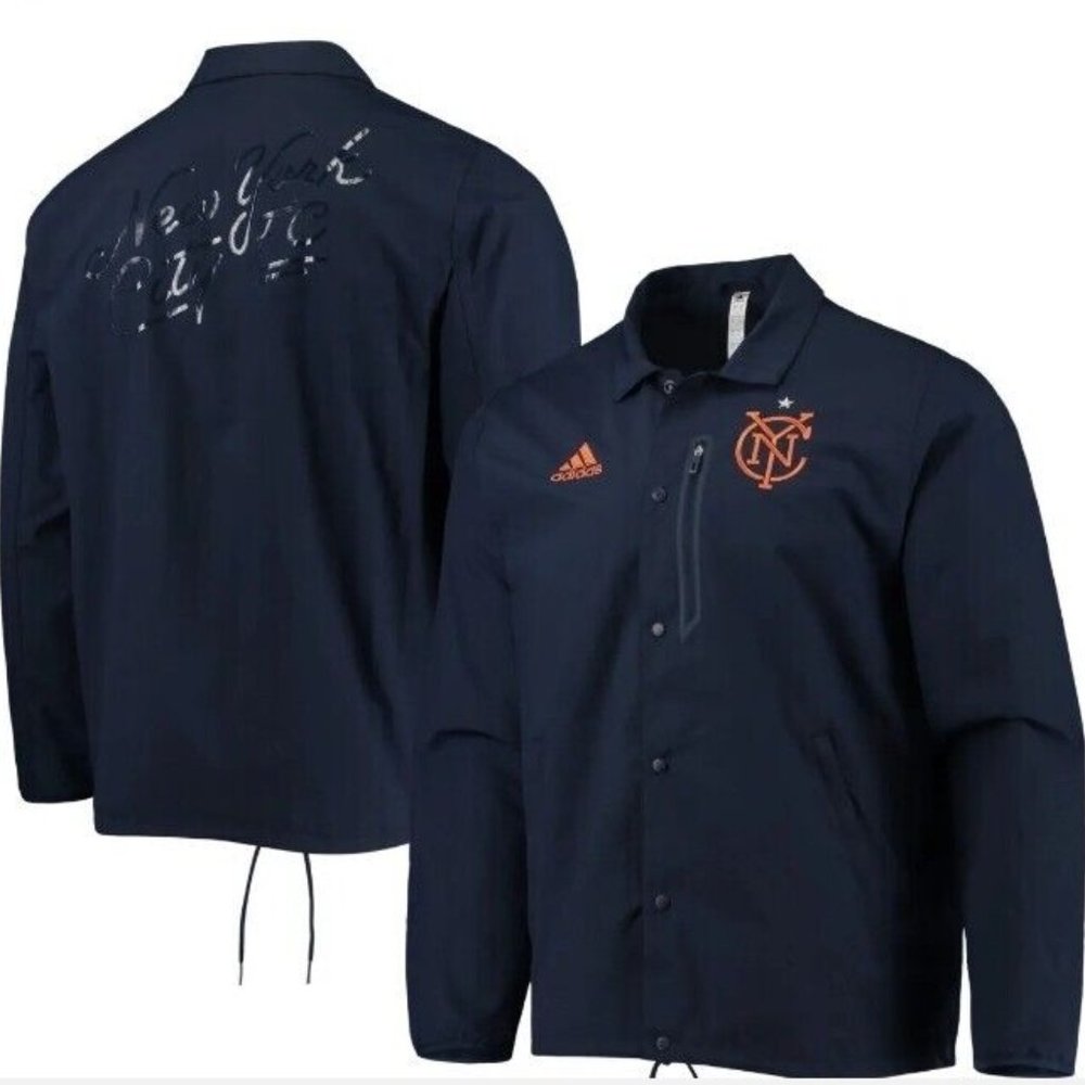 $85 Men's LARGE Adidas New York City FC Anthem Jacket HB8483 MLS Soccer NYC L Lg